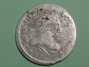 Монета 6 грошей TLB 1680 год Польша Серебро Оригинал