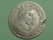 Монета 6 грошей TLB 1681 (16с81) Польша Серебро Оригинал