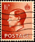 Великобритания 1936 год . король Эдвард VIII . 1 1/2 пенни . 