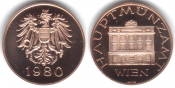 Жетон Венского монетного двора 1980 UNC