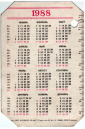Календарик на 1988 год ГАЗ-3102 - вид 1