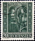 Лихтенштейн 1958 год . Святой Мориц и Агата . Каталог 4,50 € .