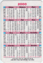 Календарик на 2000 год Собака 3 - вид 1