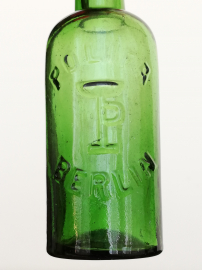 Старое стекло Кёнигсберга Бутылочка зелёное стекло с надписью "POLIFA BERLIN" Начало 20 века Германия