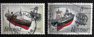 Фарерские острова 1987 Рыболовный флот Sc# 158, 160 Used