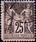 Франция 1886 год . Аллегория . 25 c . Каталог 2 € . (3)