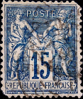 Франция 1892 год . Аллегория . 15 c . Каталог 1 € . (1)