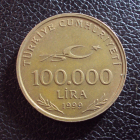 Турция 100000 лир 1999 год.