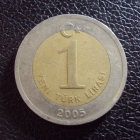 Турция 1 лира 2005 год.