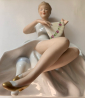 Фарфоровая статуэтка Дама с веером. Производство Wallendorf Германия нач. 1950-х годов - вид 7