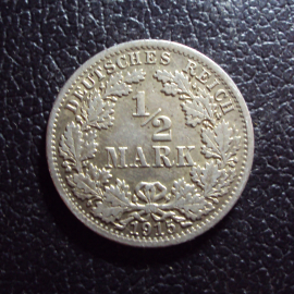 Германия 1/2 марки 1915 a год.