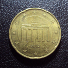 Германия 20 евроцентов 2002 f год.