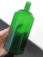 Старое стекло Кёнигсберга Бутылка зеленое стекло надпись Lysoform Начало 20 века Германия Высота 19 см. Объем 500 мл.  - вид 3