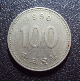 Южная Корея 100 вон 1990 год.