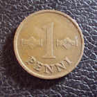 Финляндия 1 пенни 1965 год.