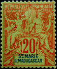 Сент-Мари де Мадагаскар 1894 год . Аллегория 20 с . Каталог 28 €. Редкость !