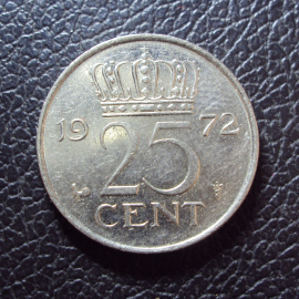 Нидерланды 25 центов 1972 год.