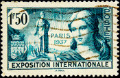 Франция 1937 год . Международная выставка в Париже . Каталог 1,40 £ (1)