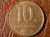 Аргентина 10 центавос 1993 год
