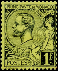 Монако 1891 год . Prince Albert I (1848-1922) . Каталог 35 € 