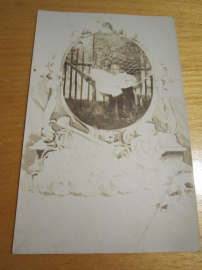 Открытое письмо.Почтовая карточка." Дети на гамаке",до 1917 г.,фото одной семьи №25. 