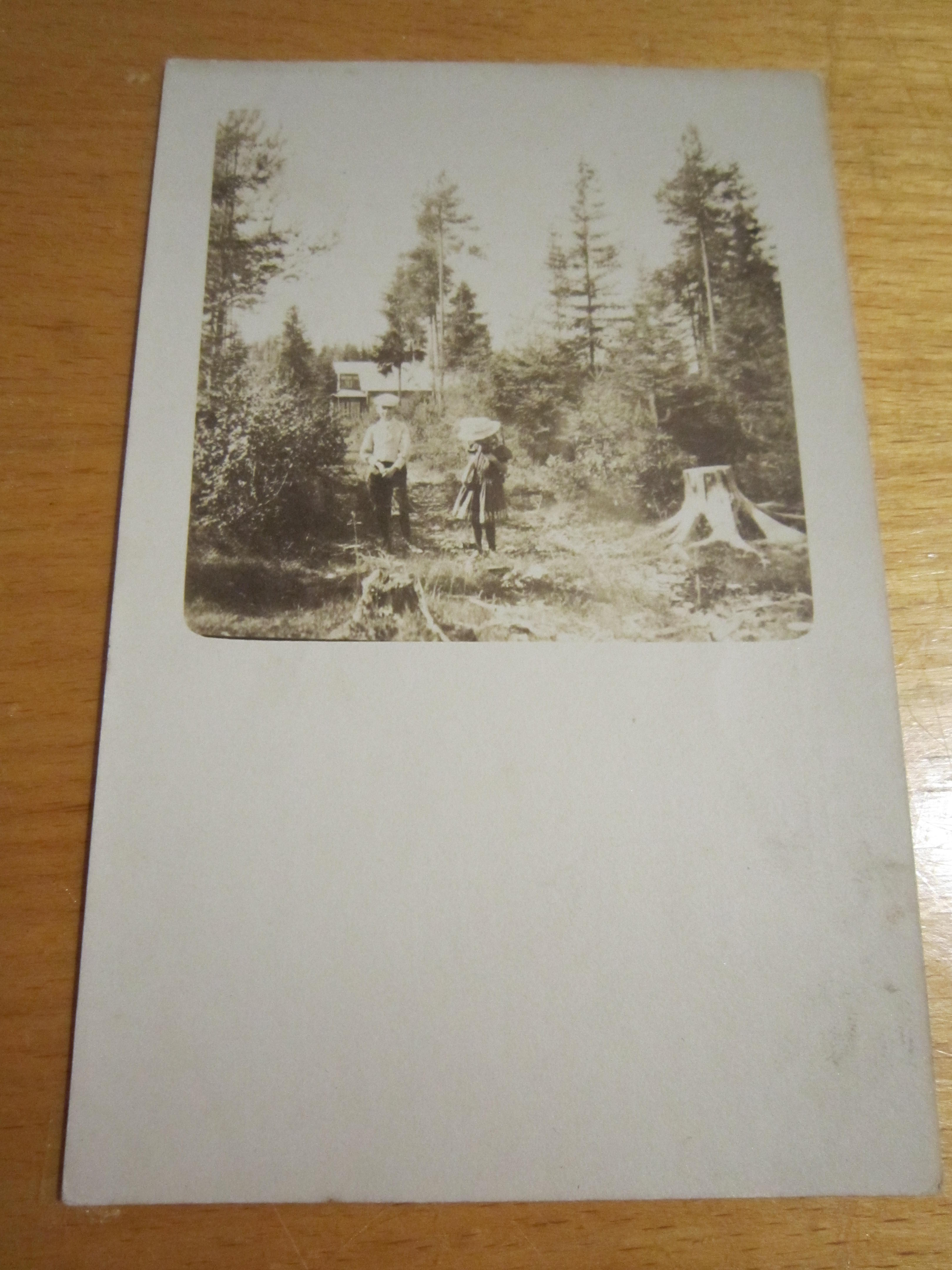 Открытое письмо.Почтовая карточка."Мальчик с девочкой в панаме",до 1917 г.,фото одной семьи №3.