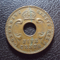 Восточная Африка Британская 5 центов 1951 h год. - вид 1