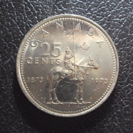 Канада 25 центов 1973 год 100 лет конной полиции.
