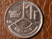 1 франк 1990 год Бельгия _204_