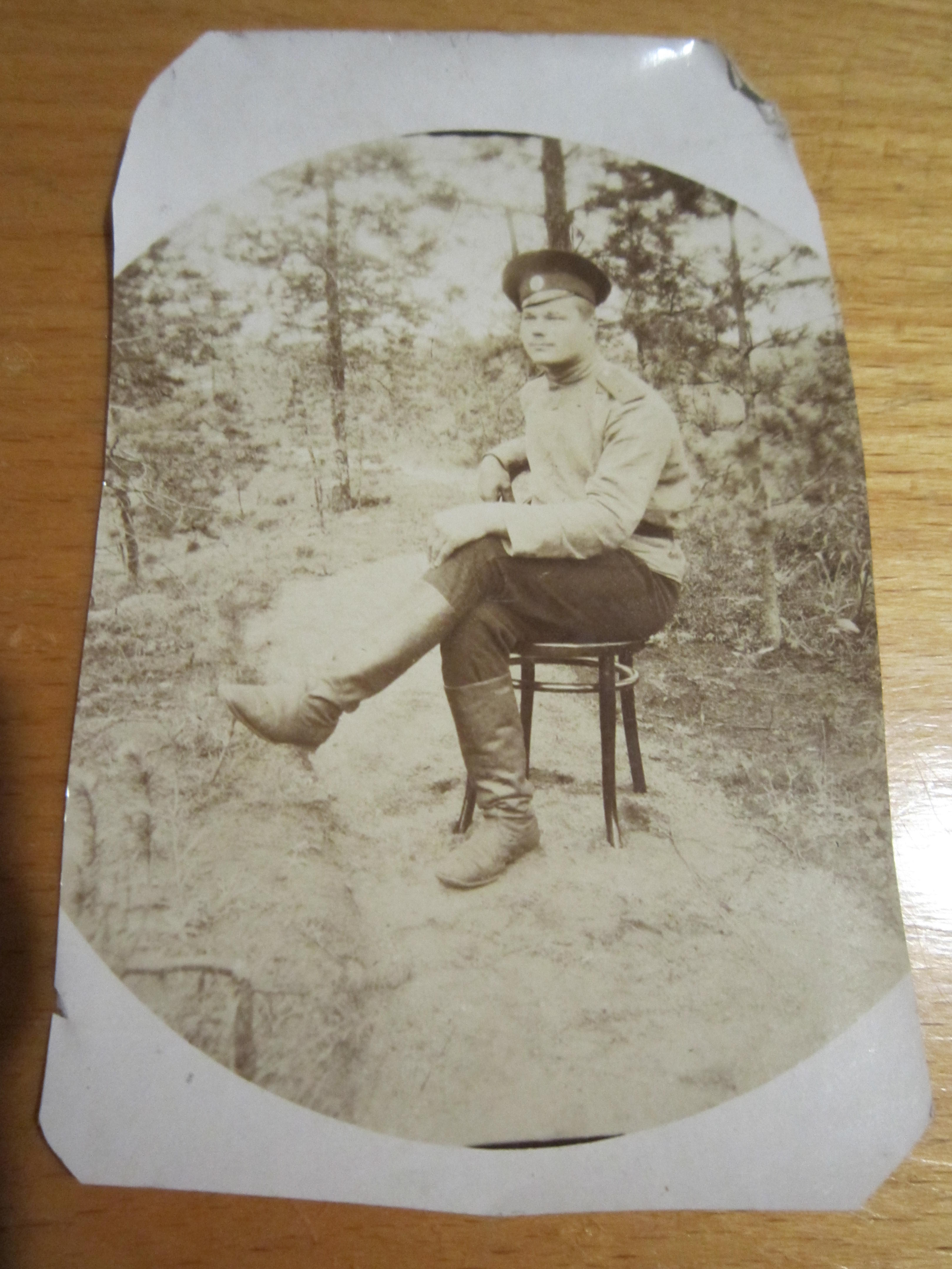 Старинное фото солдата армии Российской Империи до 1917 г.
