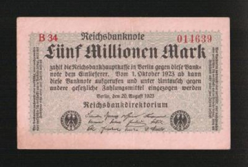 Германия 5000000 марок 1923