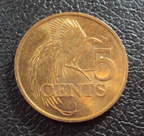 Тринидад и Тобаго 5 центов 2002 год.