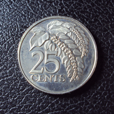 Тринидад и Тобаго 25 центов 1976 год.