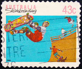 Австралия 1990 год . Скейтбординг (Спорт ) . Каталог 1,0 €. (1)