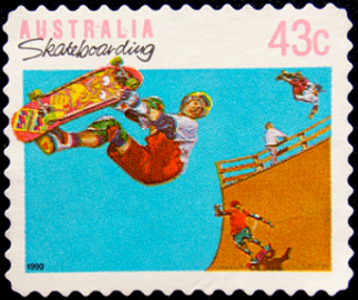 Австралия 1990 год . Скейтбординг (Спорт ) . Каталог 1,0 €. (2)