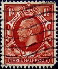 Великобритания 1934 год . Король Георг V . 1,5 p . (1)
