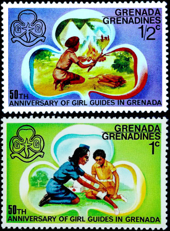 Гренада Гренадины 1976 год . Марки из серии : 50 лет организации " Девочки - скауты " . (1)