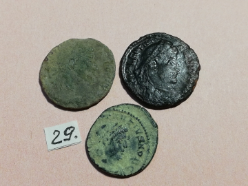 №29 Монеты Рим 4 век н.э. АЕ-Follis Оригинал Лот 3 монеты