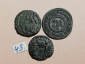 №43 Монеты Рим 4 век н.э. АЕ-Follis Оригинал Лот 3 монеты - вид 1