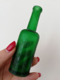 Старое стекло Кёнигсберга Мини бутылочка "HARTWIG KANTOROWICZ BERLIN" Зеленое стекло Начало 20 века Германия Высота 12 см.  - вид 2