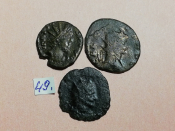 №49 Монеты Рим 4 век н.э. АЕ-Follis Оригинал Лот 3 монеты