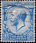  Великобритания 1924 год . Король Георг V . 2,5 p . Каталог 3,0 £ . (1)