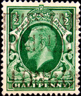 Великобритания 1924 год . Король Георг V . 0,5 p . Каталог 1 £. (6) 