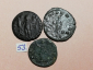 №53 Монеты Рим 4 век н.э. АЕ-Follis Оригинал  Лот 3 монеты - вид 1