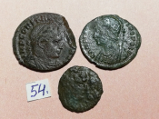 №54 Монеты Рим 4 век н.э. АЕ-Follis Оригинал  Лот 3 монеты