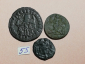 №55 Монеты Рим 4 век н.э. АЕ-Follis Оригинал  Лот 3 монеты - вид 1