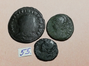 №55 Монеты Рим 4 век н.э. АЕ-Follis Оригинал  Лот 3 монеты