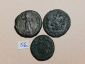 №56 Монеты Рим 4 век н.э. АЕ-Follis Оригинал  Лот 3 монеты - вид 1