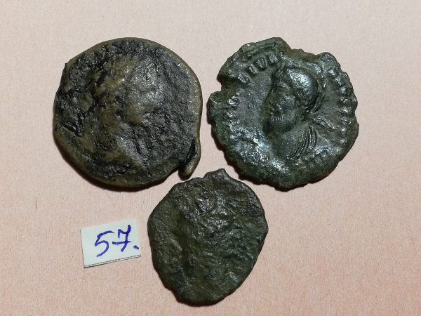 №57 Монеты Рим 4 век н.э. АЕ-Follis Оригинал  Лот 3 монеты