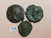 №57 Монеты Рим 4 век н.э. АЕ-Follis Оригинал  Лот 3 монеты